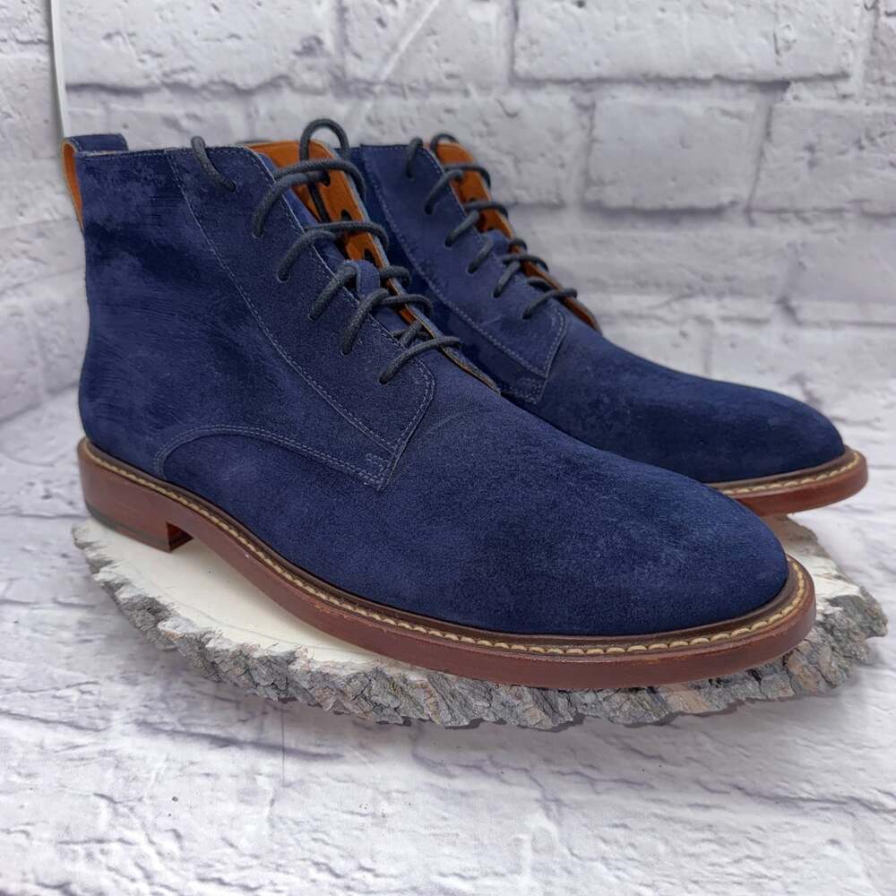 Cole Haan Men's Size 11 Dress Boots Blue Suede Leather Special Order from India